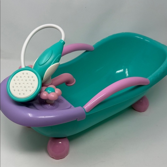 Colorful Baby Doll Bathtub with Shower Head 18x7” Kid’s Toy - Picture 2 of 7